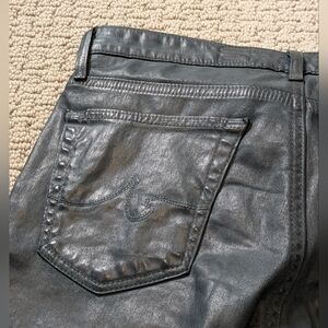 Adriano Goldschmied The Legging Super Skinny Waxy Denim Jeans Coated Leathered